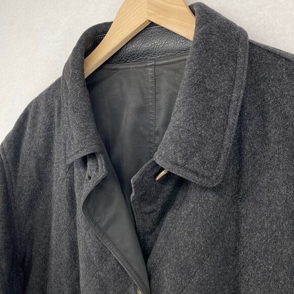 SULKA Jacket Womens 42 Quilted Wool Alpaca Nylon Reversible Barn Car Coat Gray - Picture 4 of 16